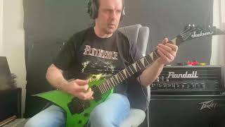 Symbiotic Tomorrow - Abandoned Guitar Playthrough. Jackson KVXMG King V Slime Green death metal