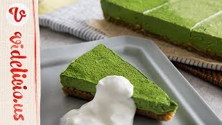 バットで作るふんわり濃厚抹茶のレアチーズケーキ｜How to make  Matcha No Bake Cheesecake