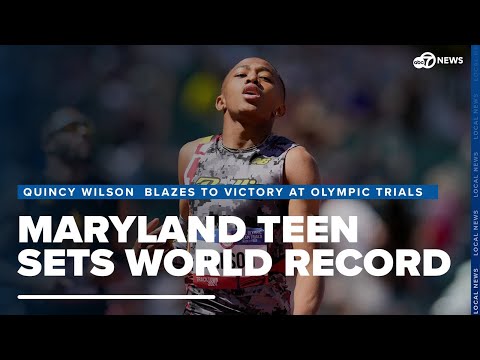 Maryland HS student Quincy Wilson sets U18 400m track world record at Olympic Trials
