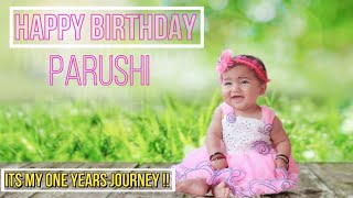First Happy Birthday | My Baby's 1 year Journey |Baby Parushi ! #Birthday