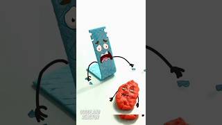 Chewing gum is crying 😢 #fruitsurgery #goodland #doodles #fruitcutting #fruitart #asmr