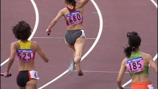 全日本インカレ陸上 女子4×100mリレー決勝（立命館大学） 2015.9.12