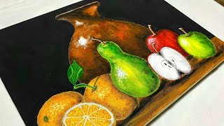 ✅ Cómo Pintar un BODEGÓN de FRUTAS con JARRÓN / Paso a Paso / Pintura Acrílica / Tutorial No. 127