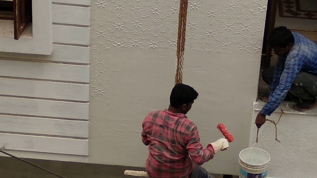 Wall Plastering Design Youtube