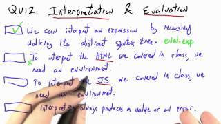 Interpretation And Evaluation Solution - Programming Languages