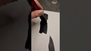 Painting part of a woman's silhouette