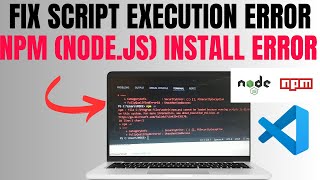 ⚠️ How to FIX "NPM Running Script Disabled" Error – Set Execution Policy (2026 Guide)