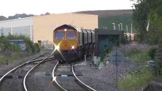 GBRF 66759 with Avonmouth wharf to pengam loaded stone train