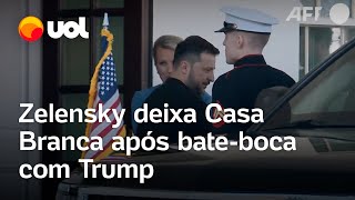 Zelensky deixa Casa Branca sem assinar acordo após bate-boca com Trump e JD Vance