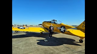 North American T-6 Texan flight.