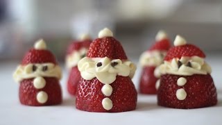 Cheesecake Strawberry Santas | Christmas Recipe