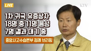 1차 귀국 유증상자 18명 중 11명 음성, 7명 결과 대기 중