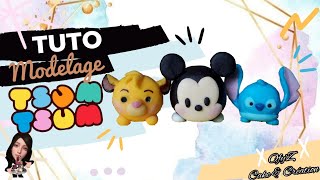 Modelage de tsum tsum Simba, Mickey et Stitch.