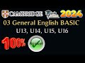 03 General English BASIC|U13,U14,U15,U16|💯📝👍Answers|Cambridge|#naanmudhalvan #2024 |Answers dotcom