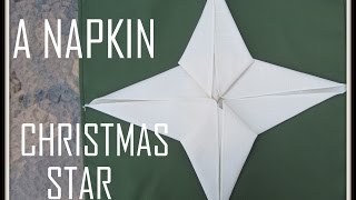 Napkin Folding: a  Christmas Star