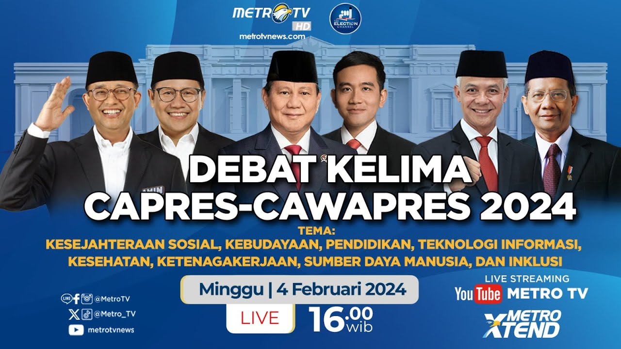 LIVE - DEBAT PAMUNGKAS CAPRES PEMILU 2024 - YouTube