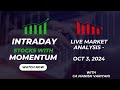 Intraday Stocks with momentum - live trading 03-october-2024