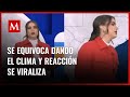 Presentadora del clima se equivocó en vivo y lanzó insultos al aire; el video se viralizó