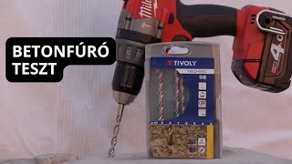 Betonfúró teszt Tivoly Technic betonfúróval (magyar felirat)