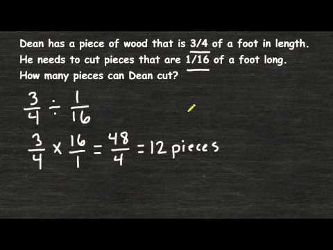 Solving Fraction Word Problems - Fraction Division Solving Fraction Word Problems - Fraction Division