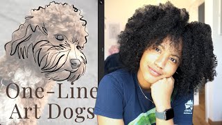 Drawing Dogs Using Continuous One Line Art