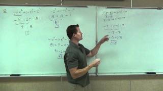 Prealgebra Lecture 2.5:  Studying Order of Operations with Integers