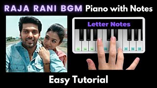 Raja Rani BGM Piano Tutorial with Notes | G.V Prakash | Aarya | Nazriya | 2022