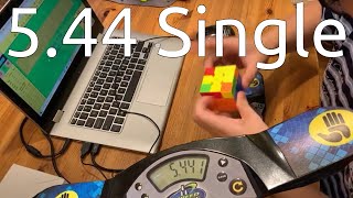 Rubik's Cube Solved In 5.44 Seconds! (Stackmat)