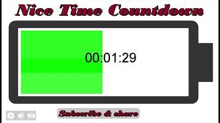 Battery bar Timer countdown 3 minute