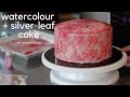 HOW TO: Watercolour Painted Cake - Pink & Silver