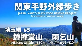 関東平野外縁歩き　埼玉編⑤【鐘撞堂山 330m】【雨乞山 510m】