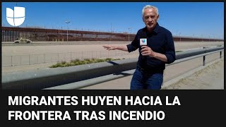 Jorge Ramos muestra la frontera junto al centro de detención donde murieron 39 migrantes