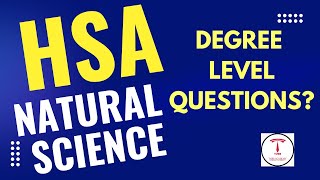 hsa natural science degree level questions