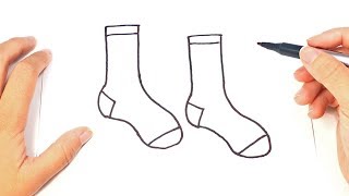 How to draw a Pair of Socks Step by Step