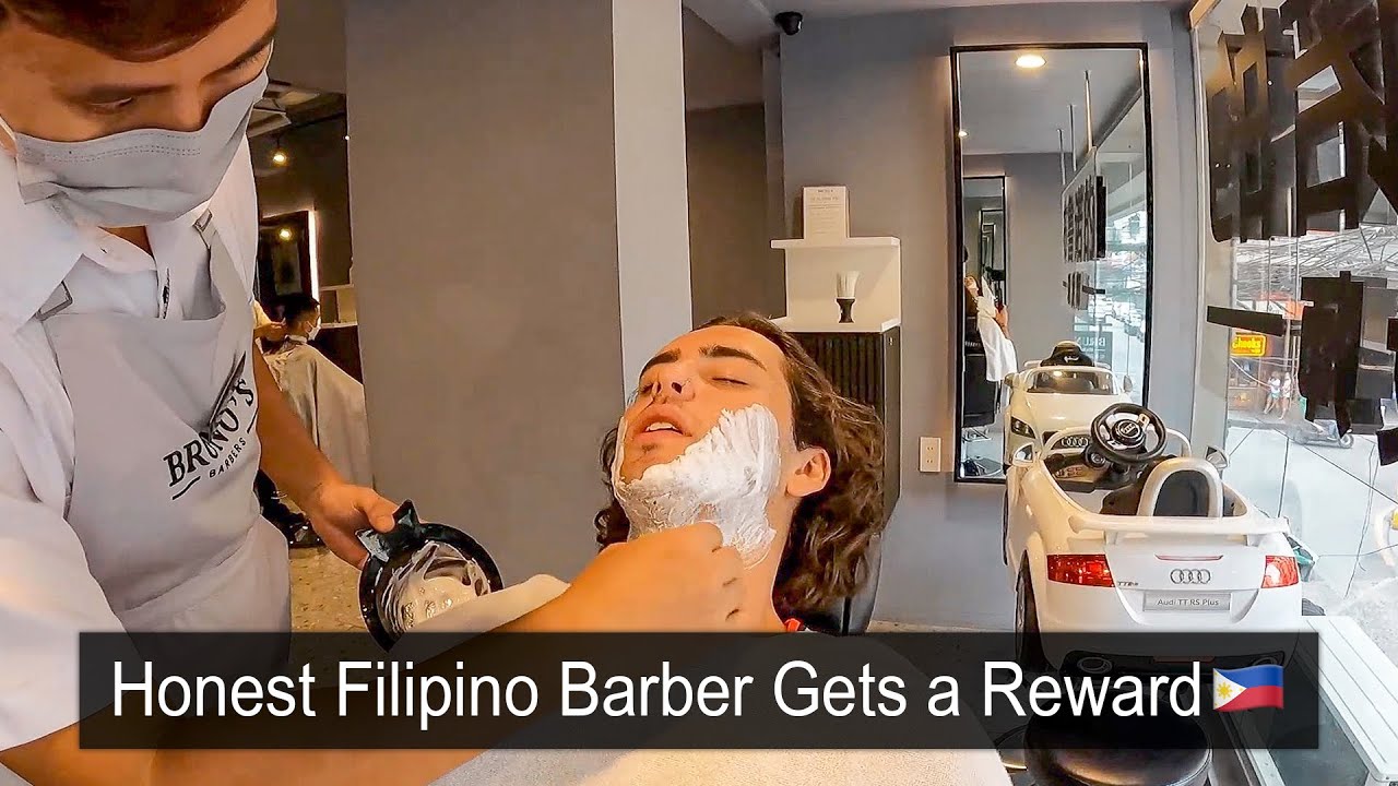 Honest Filipino Barber Gets A Reward рџ µрџ Youtube