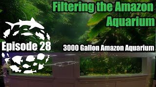 Filtering the 3000 Gallon Planted Big Cichlid Amazon Aquarium! DIY Nature Filter! Huge Filter!