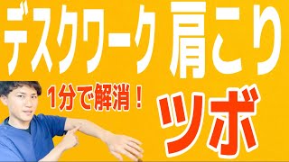 【１分でスッキリ】肩こり、デスクワーク疲れに効くツボ【すぎ治療院　美容鍼　広島　福山】