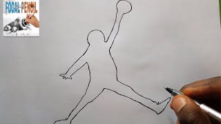 How to draw the Air Jordan Logo. Step by step