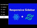 Responsive Sidebar with React js and Tailwind CSS | React and Tailwind CSS Sidemen bar