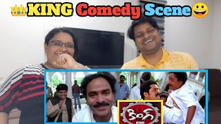 King Telugu Movie Comedy Scene Reaction| Nagarjuna,Srihari,Venu Madhav,Bharath | King comedy scenes