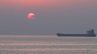 長崎サンセットマリーナから望む或る晴れた五島灘の夕焼け　A sunset on the Goto nada Sea seen from Nagasaki Sunset Marina November