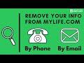 how to remove your personal data from mylife.com