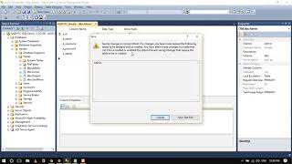 Saving Changes is not permitted [Solution] MS Sql Server Management Studio