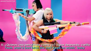 Coi Leray & Nicki Minaj - Blick Blick! // Lyrics + Español // Video Official