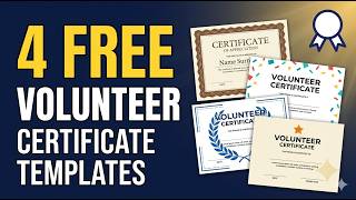 4 FREE Volunteer Certificate Templates for Nonprofits (Download Now)
