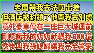 老闆帶我去法國出差，但酒店被封鎖了他帶我去別處，意外豪車停在一座巨大城堡前，剛認識我的奶奶就轉我500億，然後叫我孫媳婦讓我完全驚呆！#生活經驗 #情感故事 #深夜淺讀 #幸福人生 #深夜淺談