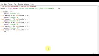 The python program to calculate grades