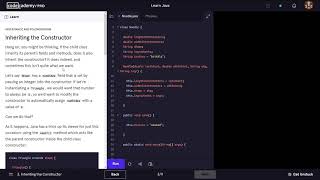 Learn Java - 8.0 Java Inheritance and Polymorphism | Codecademy Walkthrough