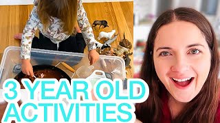 HOW TO ENTERTAIN A 3 YEAR OLD AT HOME | INDOOR SCREEN FREE ACTIVITIES | MONTESSORI AT HOME IDEAS