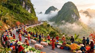 Chợ phiên Lùng Phình mở hàng phiên chợ đầu tiên của năm mới đặc sản núi rừng món ngon khó tả